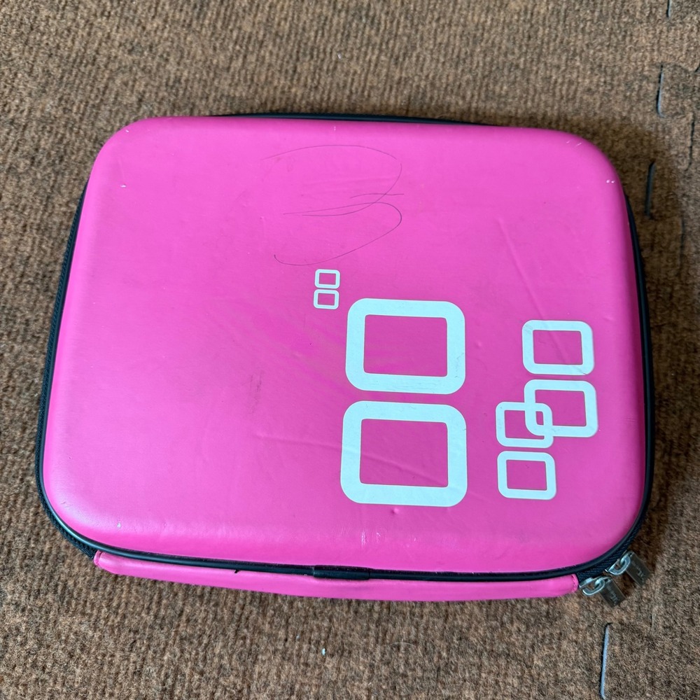 PowerA Nintendo DS Game Traveler Case Pink Hard Shell Storage Bag 12 Game Slots